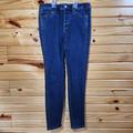 Free People Jeans | Free People Jeans | Mid-Rise Skinny Button Fly Dark Wash Blue Jean Womens 26 | Color: Blue | Size: 26