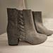 Nine West Shoes | Nine West Grey Flannel/Wool Booties, Size 9.5, Cool Braiding Detail!, Like New! | Color: Gray | Size: 9.5