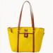 Dooney & Bourke Bags | Dooney & Bourke Wayfarer Zip Yellow Tote With Matching Pouch & Keyring Nwt | Color: Tan/Yellow | Size: Os