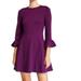 Kate Spade Dresses | Nwt! Kate Spade Bell Sleeve Ponte Skater Mini Dress Sz M | Color: Purple | Size: M
