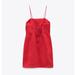 Zara Dresses | Nwt Zara Low Back Linen Blend Red Mini Dress Size Small New With Tags | Color: Red | Size: S
