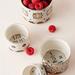 Anthropologie Kitchen | Anthropologie Bistro Tile Measuring Cups Set 4 Nesting Dish Bowl French Cafe New | Color: Gold/White | Size: Os