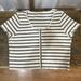 American Eagle Outfitters Tops | Nwt Ae American Eagle Cream And Black Scoop Neck Crop Top Button Front Xxl | Color: Black/Cream | Size: Xxl