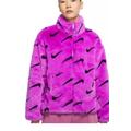 Nike Jackets & Coats | Nike Women's Sportswear Printed Faux Fur Jacket-Purple | Color: Purple | Size: Xl