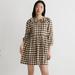 Madewell Dresses | Nwt Madewell Gingham Collared Puff-Sleeve Mini Dress Xxs | Color: Cream/Green | Size: Xxs