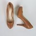 Nine West Shoes | Nine West Kristal Nude/Tan Leather Platform Stiletto Heel Pumps. Women's 7.5 | Color: Brown/Tan | Size: 7.5