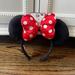 Disney Accessories | Disney Minnie Mouse Red Polka Dot Bow Ears Headband Nwt | Color: Black/Red | Size: Os