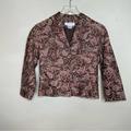 Nine West Jackets & Coats | Nine West Womens Brown Multi Paisley Jacket Blazer | Color: Brown | Size: S