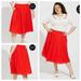 Torrid Skirts | Nwt Torrid Retro Chic Midi Eyelet Aline Skirt Size 0x Retro Red Lined | Color: Red | Size: 0x