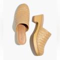 Madewell Shoes | Madewell Closed Toed Clogs In Woven Leather Desert Dune New In The Box Size 5.5 | Color: Cream/Tan | Size: 5.5