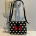 Disney Bags | Disney, Minnie Mouse, Crossbody Purse. Polkadot And Stripe | Color: Black/White | Size: 9 Inches Wide, 6.75, Height 1.25 Deep.