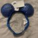 Disney Accessories | Nwt Disney Parks Adjustable Fit Minnie / Mickey Ears Headband | Color: Blue | Size: Adjustable