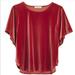 Madewell Tops | Madewell Velvet Butterfly Top Cinnabar | Color: Orange | Size: Xxs