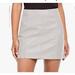 Free People Skirts | New! Free People Size 8 Vegan Leather Mini Skirt | Color: Gray | Size: 8