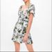 Zara Dresses | Nwt Zara Tropical Print Mini Dress | Color: Green/Tan | Size: S