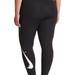 Nike Pants & Jumpsuits | Nwt Nike Women's Plus Black Logo 7/8 Leggings | Color: Black/White | Size: Various