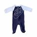 Nike One Pieces | Nike Baby Boy Sleep & Play Coverall One Piece Pajamas 6 Months | Color: Blue/White | Size: 6mb