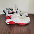 Nike Shoes | Nike Lebron Soldier 14 Mens Size 11.5 Shoes White Red Blue Basketball Sneakers | Color: Red/White | Size: 11.5