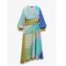 Zara Dresses | Nwt Zara Woman Patchwork Print Midi Dress Size S Small | Color: Blue/Green | Size: S