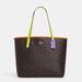 Coach Bags | Nwt Coach Outlet City Tote In Colorblock Signature Canvas | Color: Purple/Yellow | Size: Os