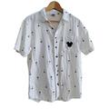 Disney Shirts | Mens Junk Food Button Down Polo Shirt Palm Tree/Mickey Mouse Edition Sz Medium | Color: Black/White | Size: M