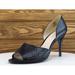 Nine West Shoes | Nine West Size 8.5 Peep Toe Heel Black Synthetic M Width Daria | Color: Black | Size: 8.5