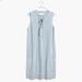 Madewell Dresses | Nwt Madewell Chambray Lace Up Shift Dress Xxs | Color: Blue | Size: Xxs