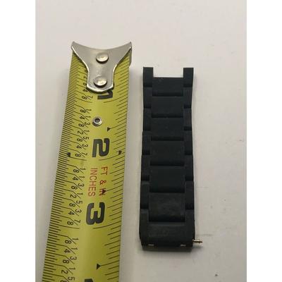 Michael Kors Jewelry | Michael Kors Watch Parts Partial Band No Clasp Rubber Links Black 18mm Pj371 | Color: Black | Size: One Size