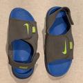 Nike Shoes | Nike: Sunray Land Or Water Sandals - Big Kids - Game Royal/Wolf Gray Boy’s | Color: Blue/Gray | Size: Boys Us 4y Big Kids