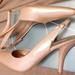 Nine West Shoes | Nine West 3" Inch Size 7m Blush Pink Heels Gold Ankle Buckle Strap | Color: Cream/Pink | Size: 7m
