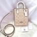 Coach Bags | Nwt Coach North South Mini Tote In Signature Canvas Lt Khaki Chalk Cj494 Rare | Color: Cream/White | Size: Os