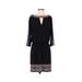 White House Black Market Casual Dress Keyhole 3/4 sleeves: Black Dresses - Women's Size Small