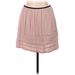 LC Lauren Conrad Casual Mini Skirt Mini: Pink Print Bottoms - Women's Size Medium