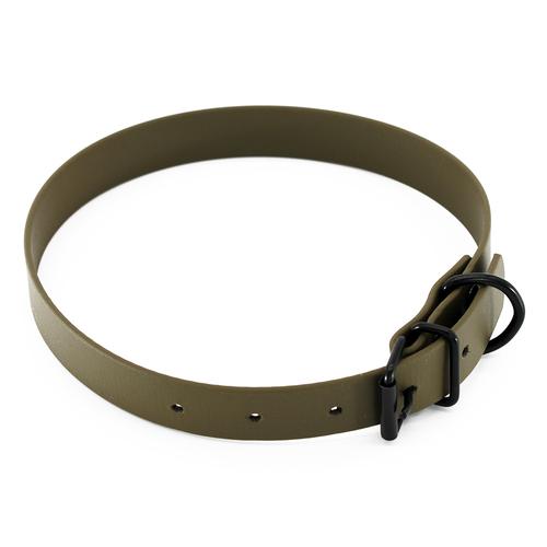 Heim Halsband BioThane, oliv 44-54cm Halsumfang, B25mm Hund