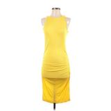 Venus Casual Dress - Bodycon High Neck Sleeveless: Yellow Dresses - Women's Size Small