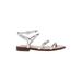 Steve Madden Sandals: White Solid Shoes - Women's Size 8 1/2 - Open Toe