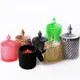 Pots à bougies en verre coloré avec couvercle décoration de la maison cadeau vente en gros 256