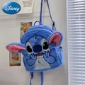 Mini Sac à Dos Disney Stitch en Peluche pour Femme Cartable de Dessin Animé 3D Grande Capacité