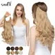 Extension de Cheveux Synthétiques Sans Clips Faux Cheveux Naturels Ombré Noir Blond Rose Long