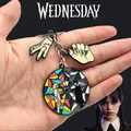 Porte-clés Cosplay de la série télévisée mercredi Addams pour hommes et femmes porte-clés pendentif