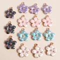 Charms en émail de fleurs mignonnes pour bijoux pendentif Sakura porte-clés de collier