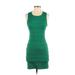 Devlin Cocktail Dress - Bodycon Crew Neck Sleeveless: Green Print Dresses - Women's Size Small