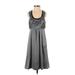 Kensie Cocktail Dress - A-Line Scoop Neck Sleeveless: Gray Print Dresses - Women's Size 2