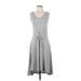 Gap Casual Dress - A-Line Scoop Neck Sleeveless: Gray Dresses - Women's Size X-Small