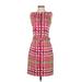 Samantha Sung Casual Dress - Sheath: Red Graphic Dresses - Women's Size 4