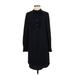 H&M Casual Dress - Shift High Neck Long sleeves: Black Print Dresses - Women's Size Small