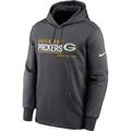 NIKE Herren Kapuzensweat Green Bay Packers Nike Therma Pullover Hoodie, Größe XXL in Grau