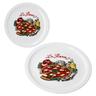 2er Set LA PIZZA Pizzateller Ø 30,5 cm mit Pizza- & Schrift-Dekor - 162065