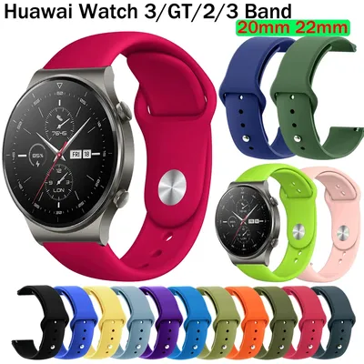 20 mm 22 mm Silikon-GT2-Armband für Huawei Watch GT3 GT 3 4 5 42 46 mm Sportarmband GT 2 GT2 Pro Image