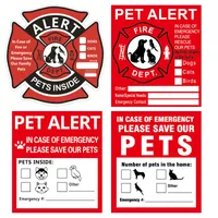5 stücke Haustier Alarm Sicherheit Feuer Rettungs aufkleber speichern Haustiere Notfall Haustier im